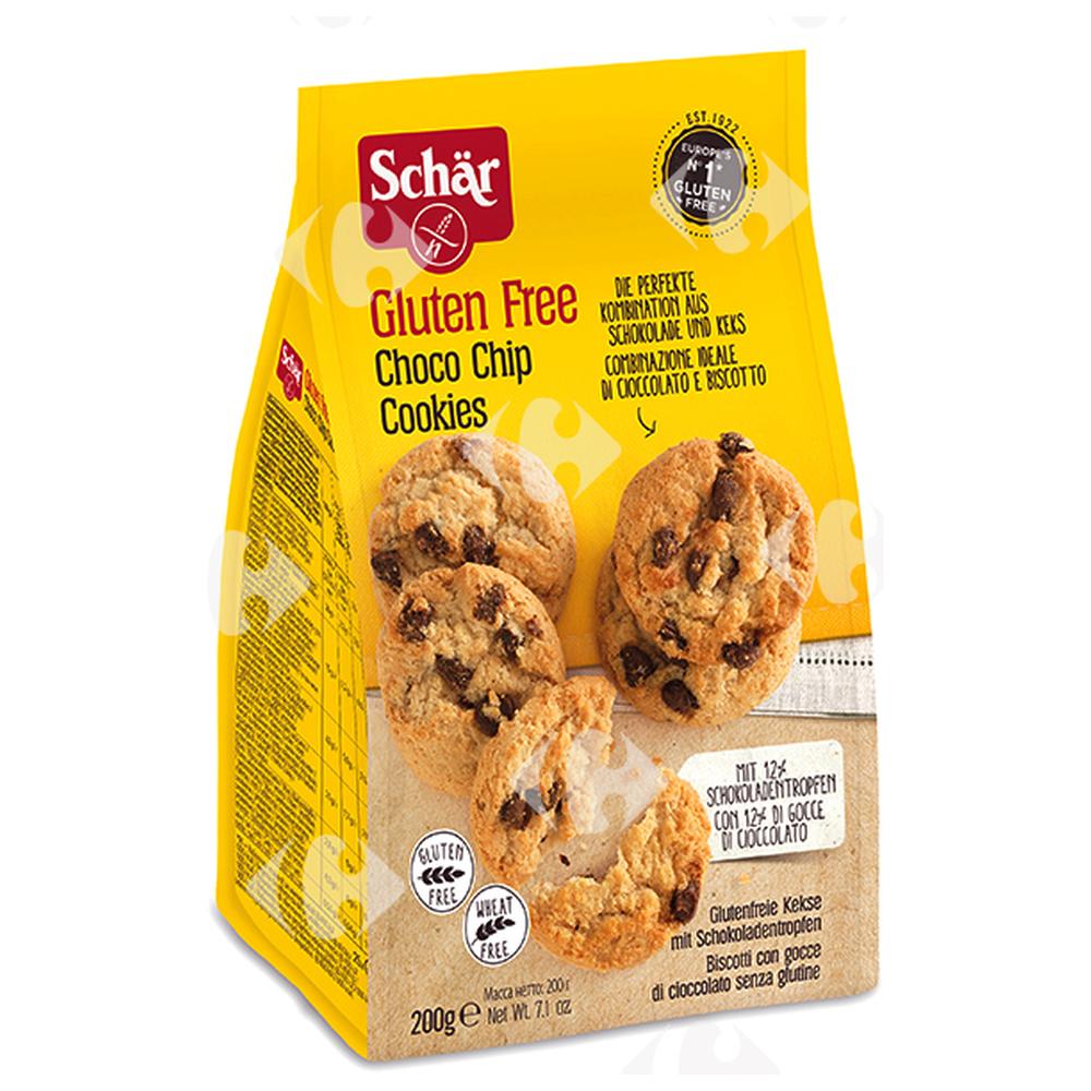 [603353] Biscuits Digestive Chocolat Chip Cookie Sans Gluten Schar 200g