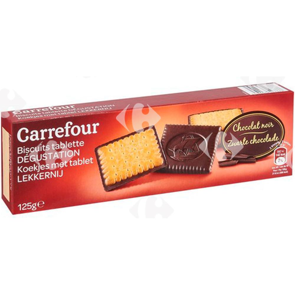 Biscuit Tablette Chocolat Noir Carrefour 125g