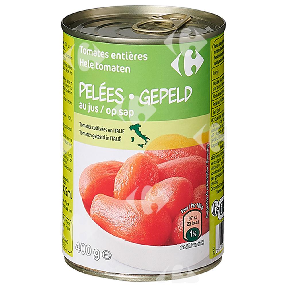 [163581] Conserve de Tomate Entières Pelées Carrefour 400g
