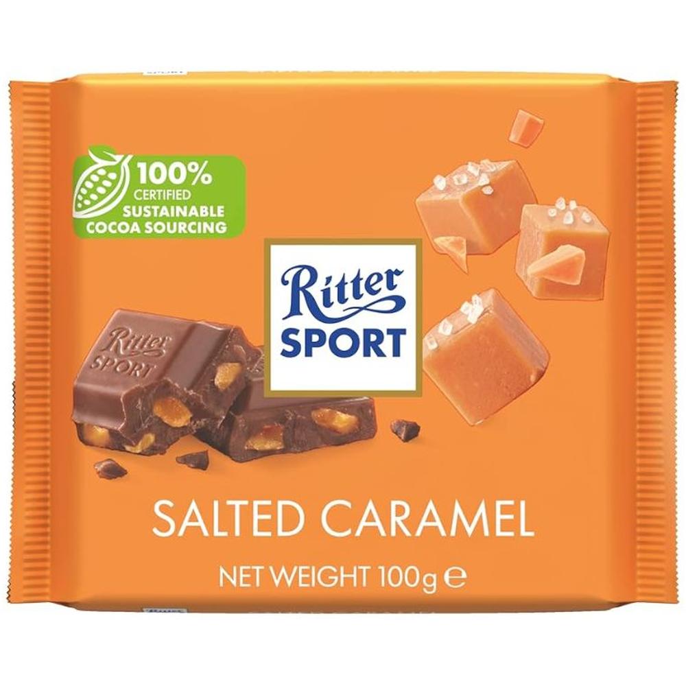 [718487] Tablette de Chocolat Caramel Salé Ritter Sport 100g