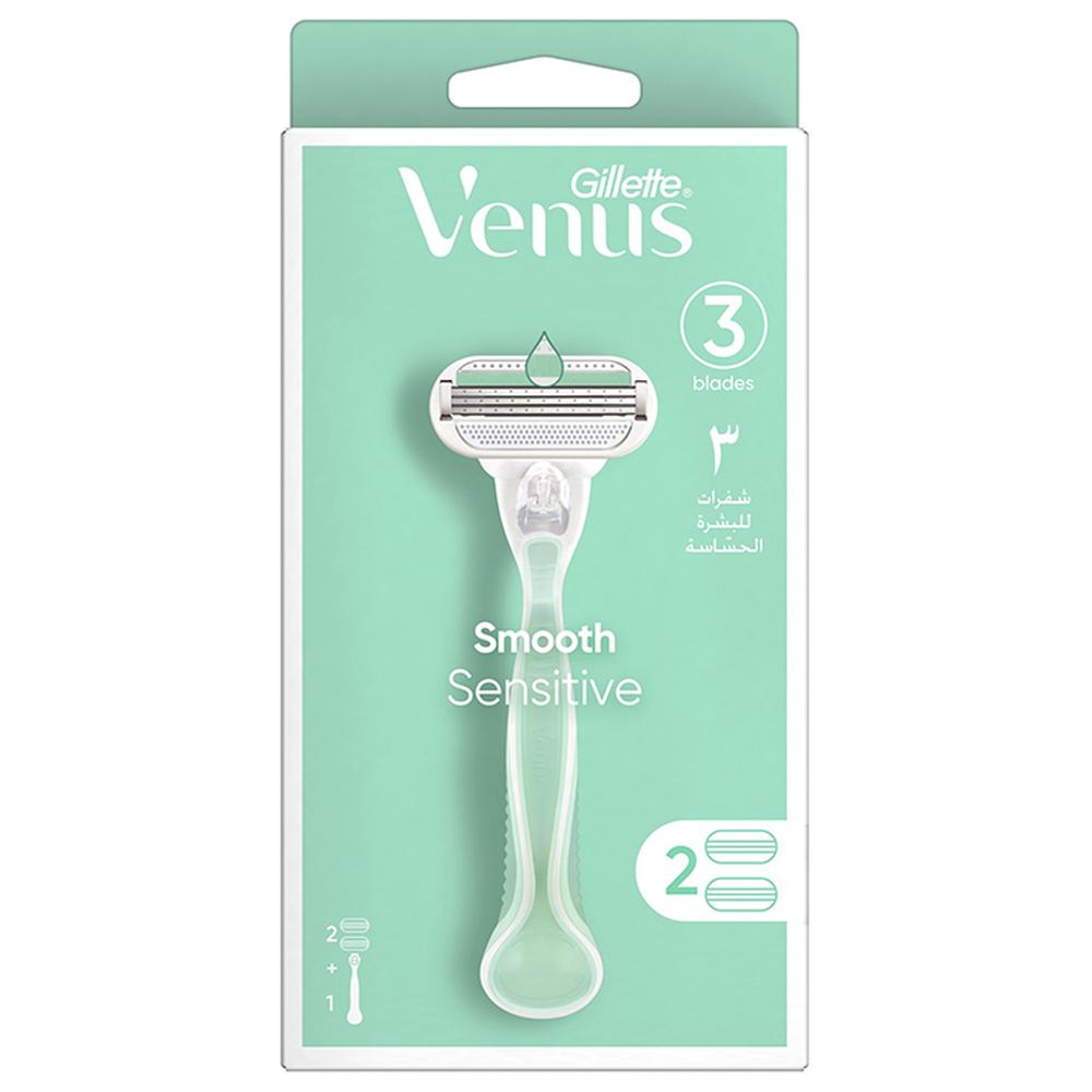 Rasoir Système Smooth Sensitive Venus 3 lames + 1 Rasoir + 1 Recharge