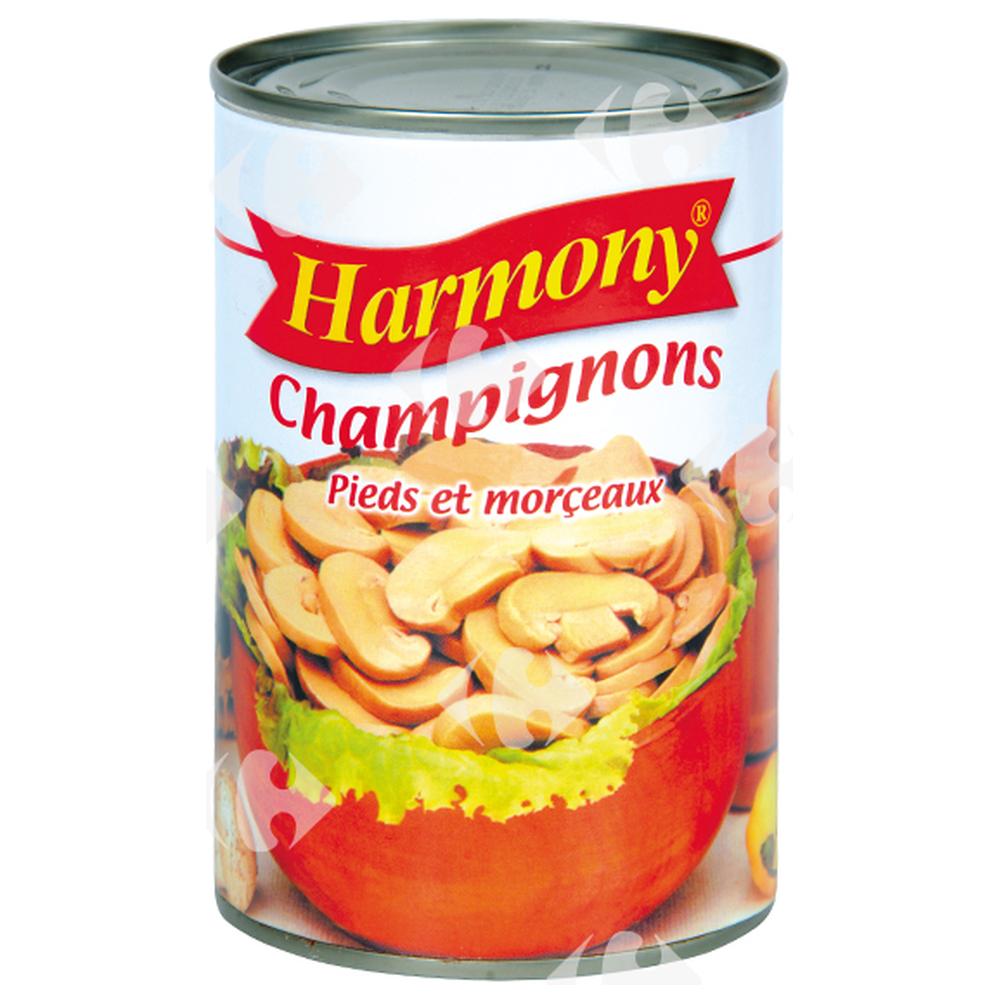 [31949] Conserve de Champignons Coupés Harmony 400g