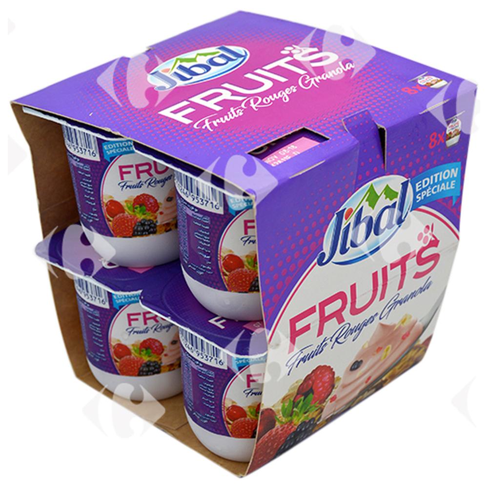 [643535] Pack Yaourt Brassé Fruits Rouges Granola Jibal 8x110g