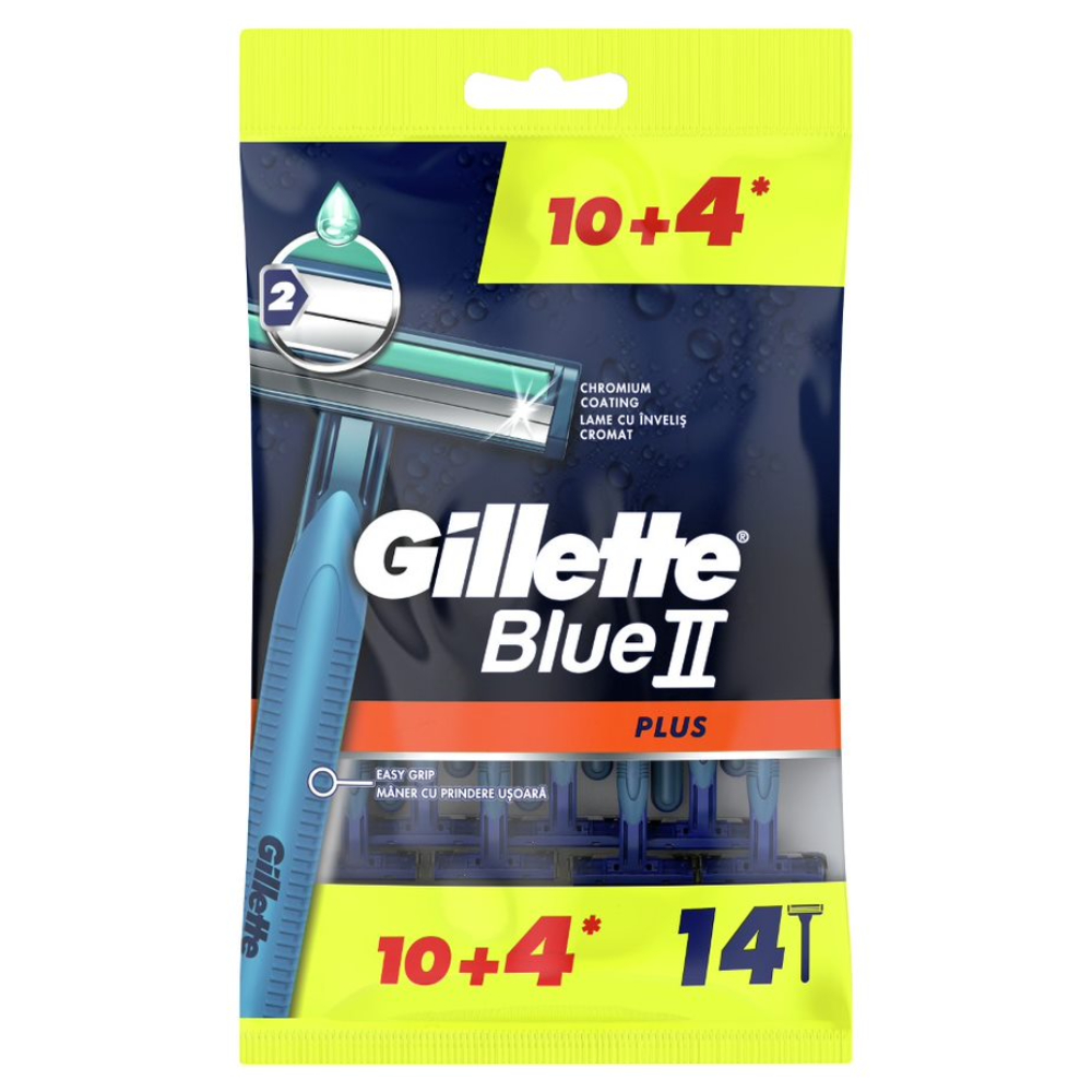 [43203] Rasoir Jetable Blue II Plus Gillette 10+4 Gratuits