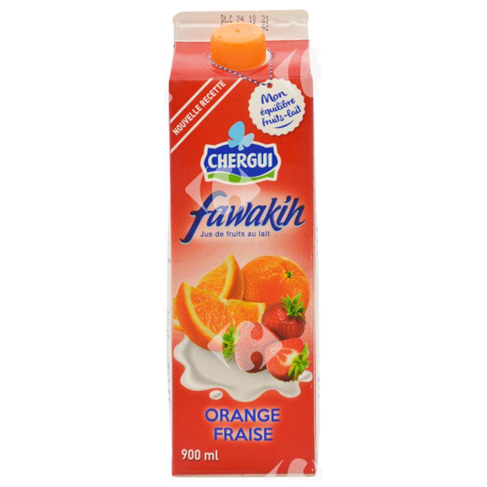 Jus au Lait Orange et Fraise Fawakih Chergui 900ml