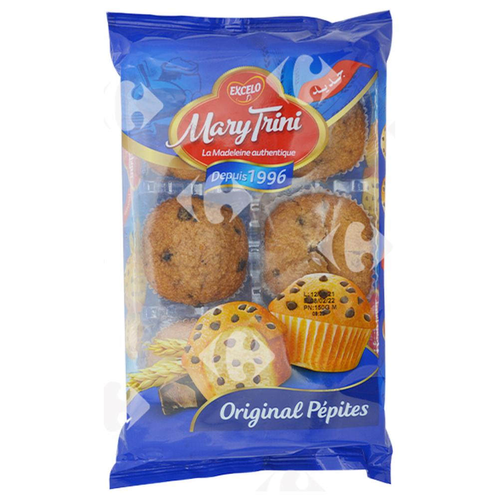[545985] Madeleines Nature aux Pépites de Chocolat Mary Trini 150g