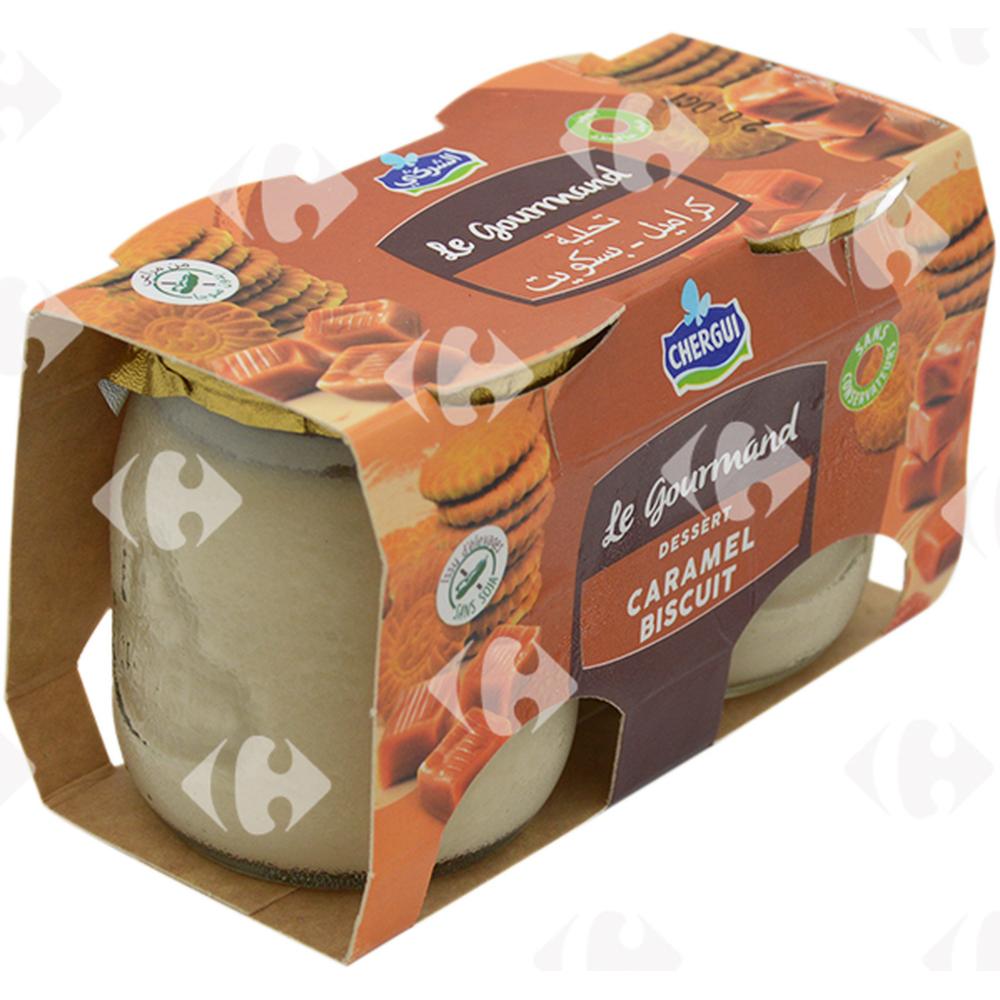 Dessert Caramel et Biscuit Le Gourmand Chergui 2x125g