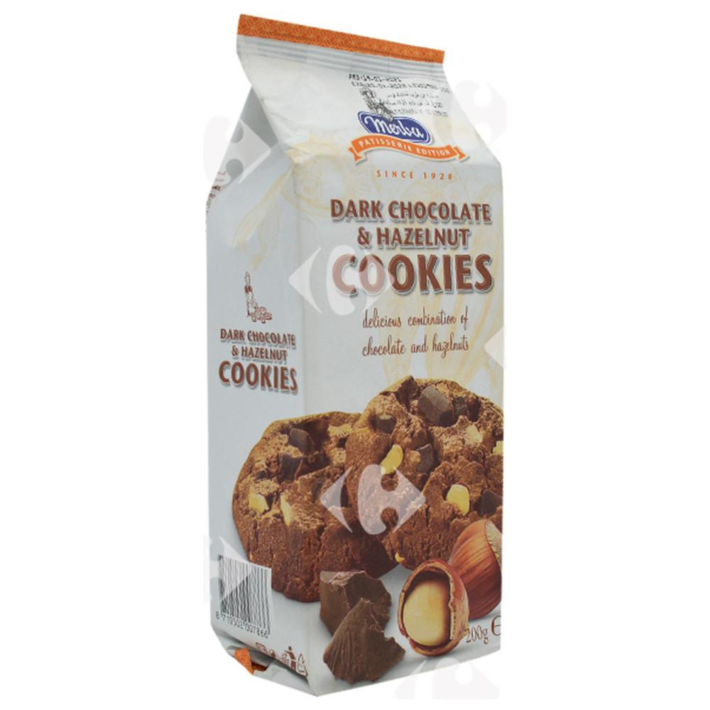 Cookies Chocolat Noir Noisettes Merba 200g