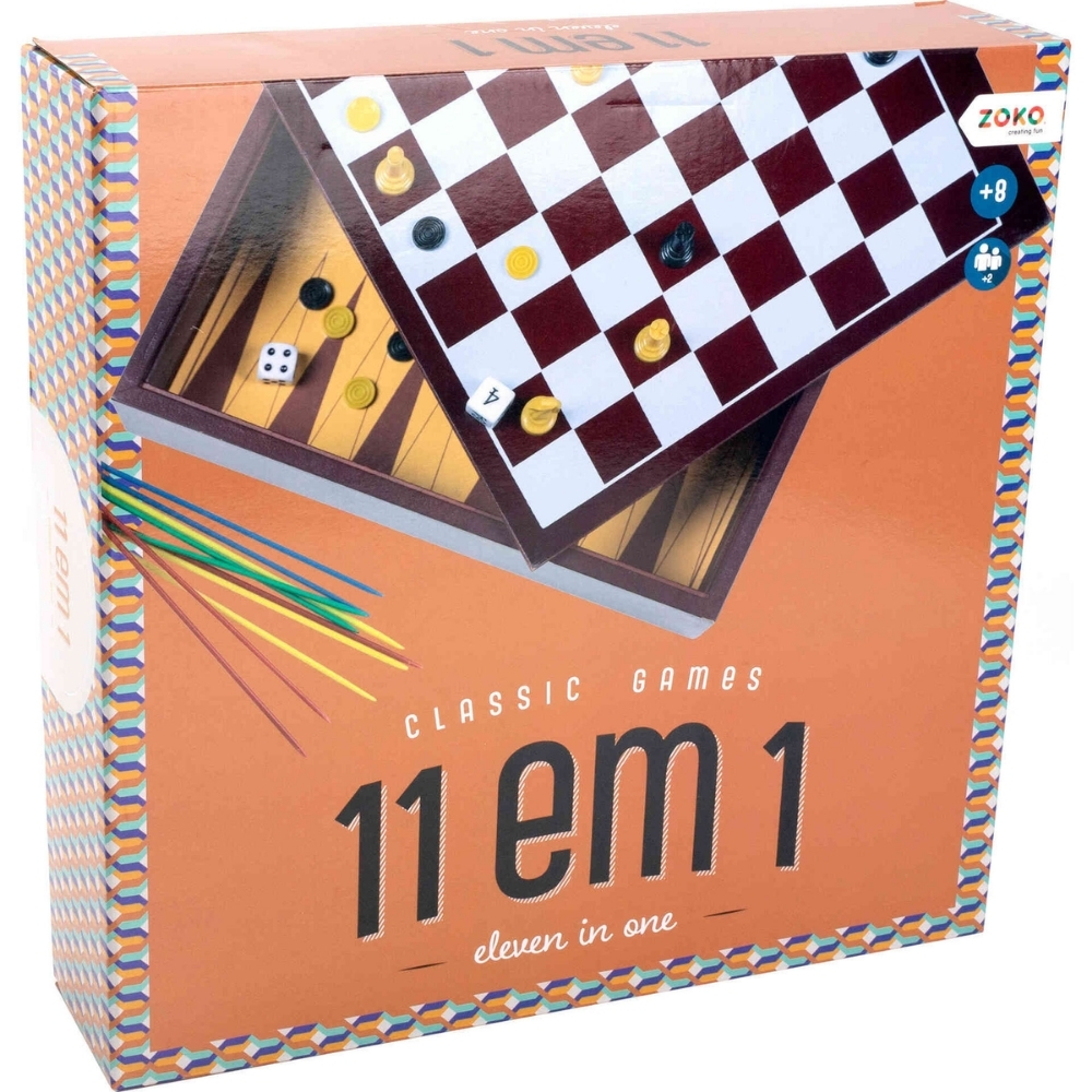 [723441] Jeu 11 en 1 Bois Zoko-Jogos