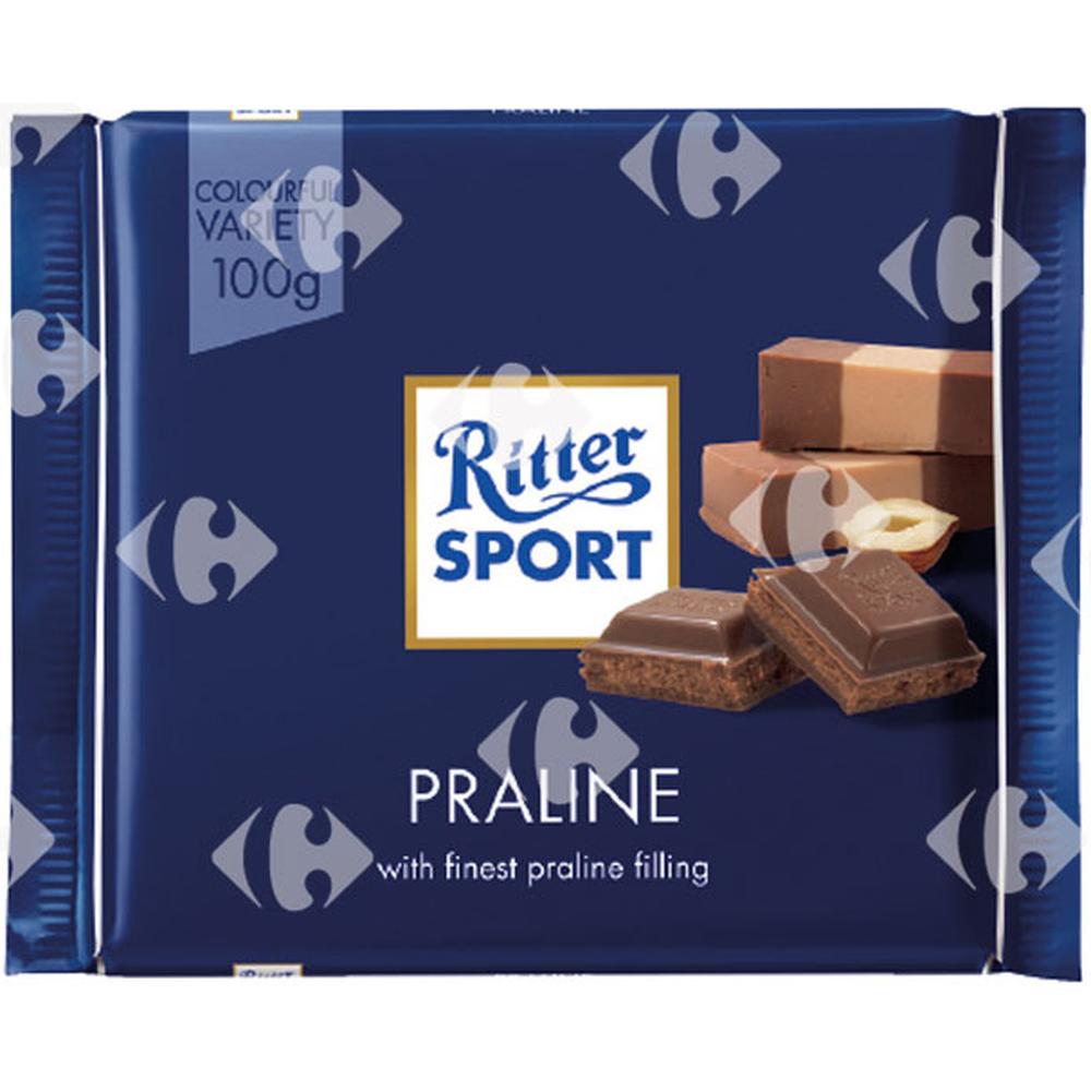Tablette de Chocolat Praliné Ritter Sport 100g.