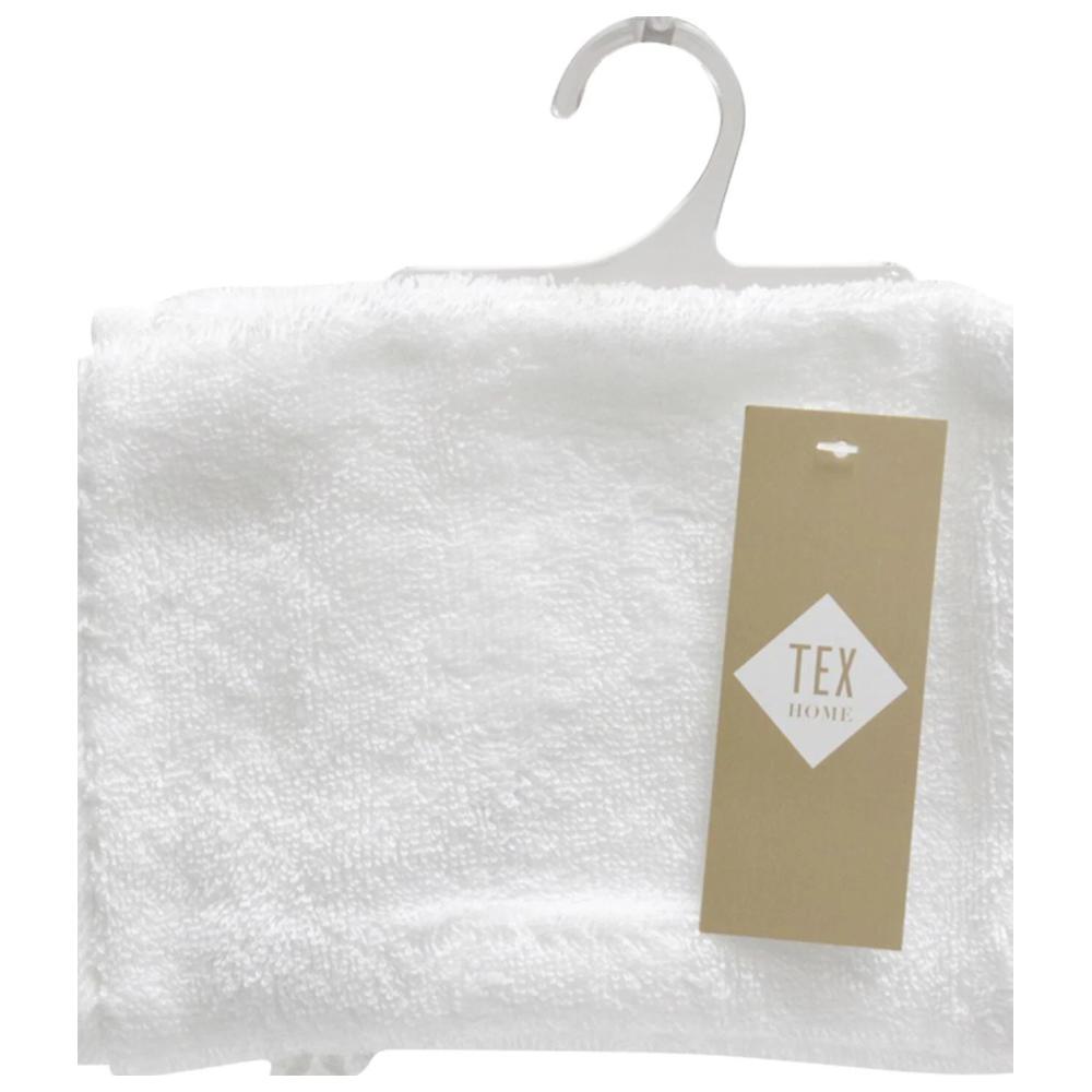 Gant de Toilette Blanc 100% Coton Tex Home 15x21cm.