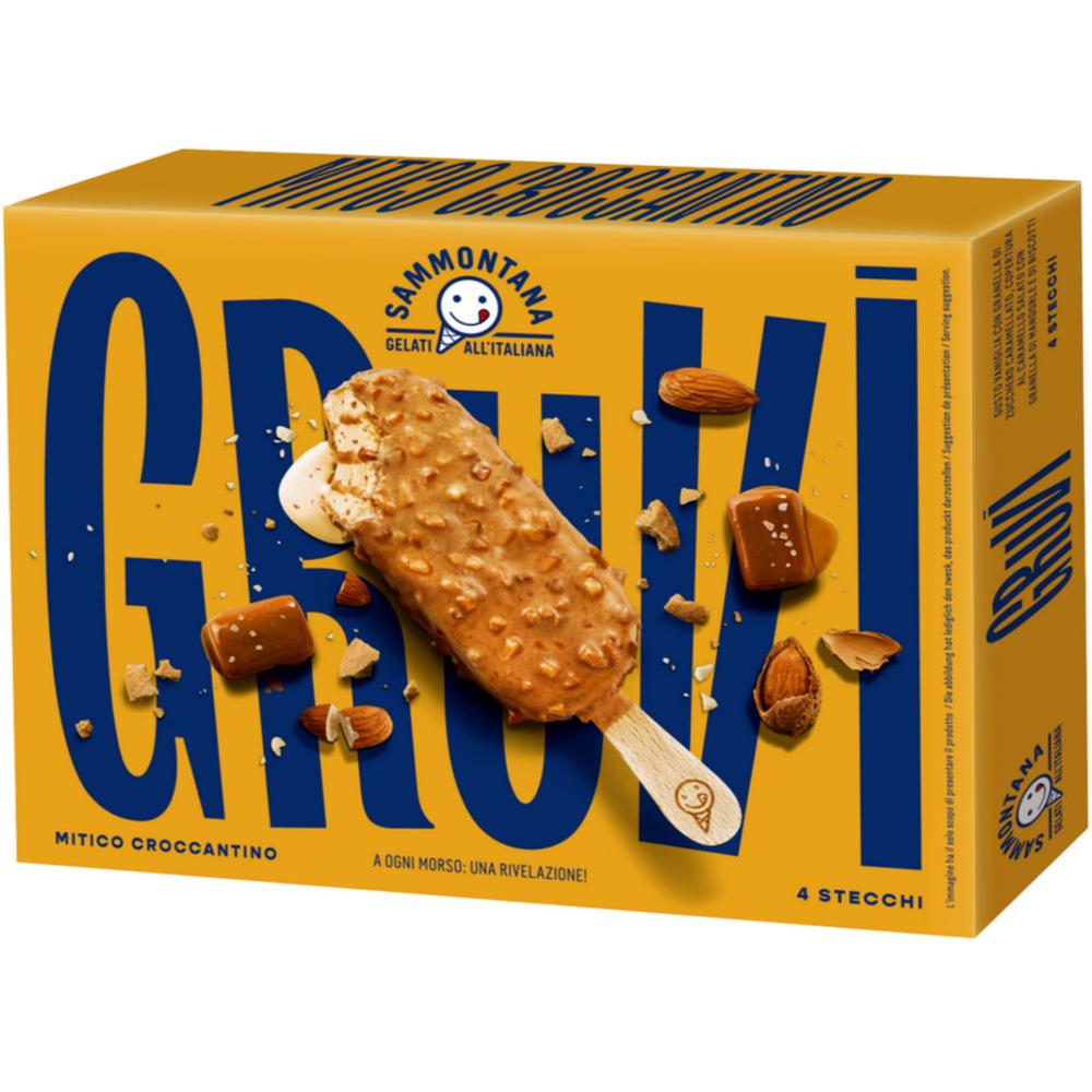 Bâtonnets de Glace Croccantino Gruvi Sammontana 4x75ml.