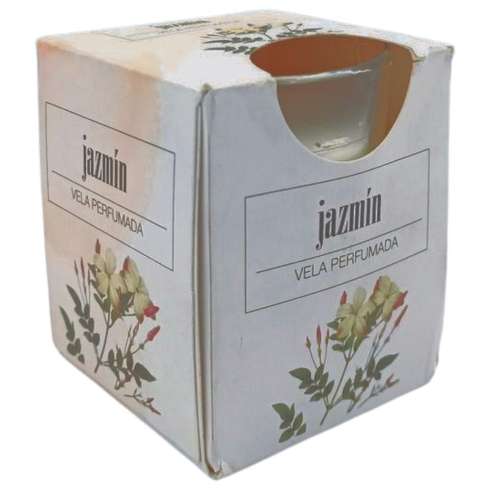 [545107] Bougie Verre Parfumée Jasmin.