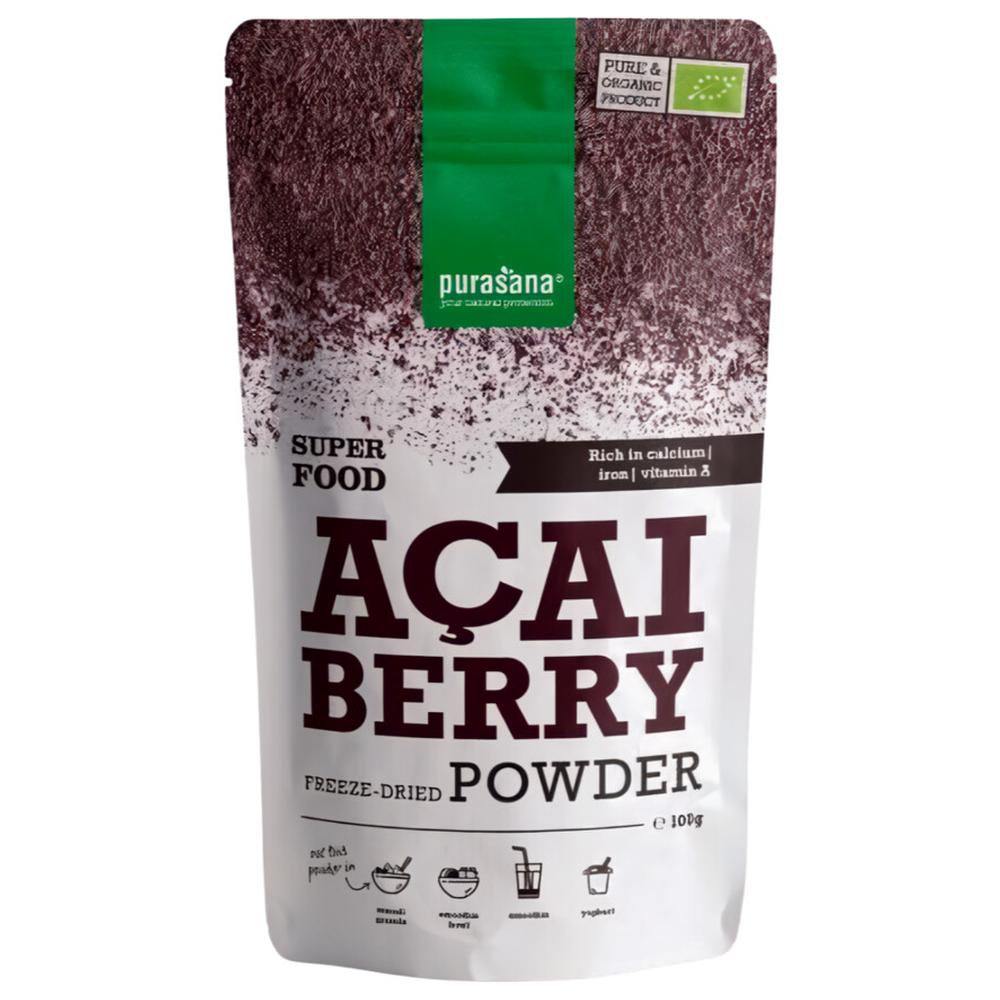 [713759] Poudre Protéinée Baie Açaï Bio Purasana 100g.