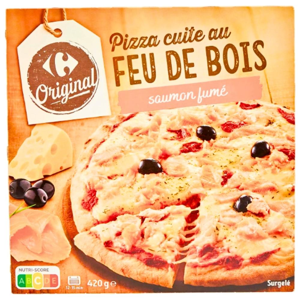 Pizza Saumon au Feu de Bois Carrefour 440g