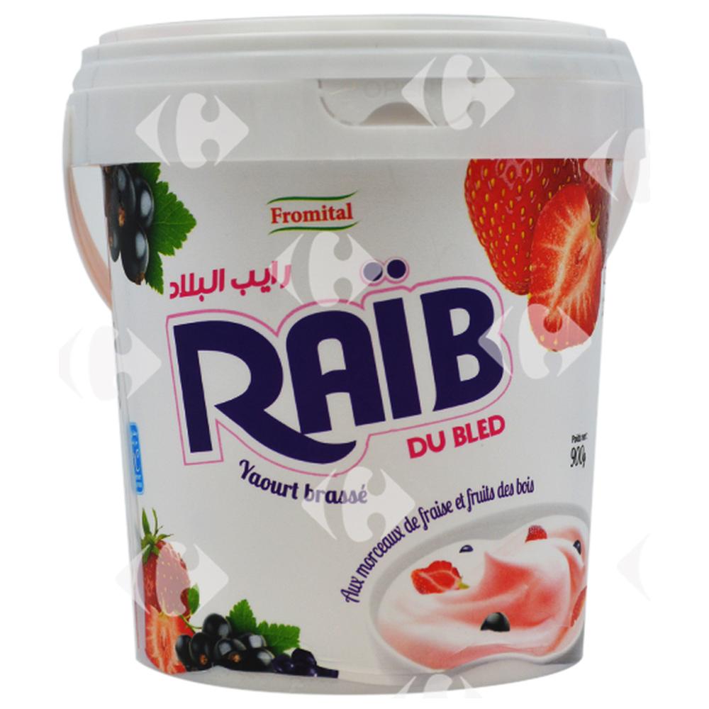 Yaourt Raïb du Bled Fraise Fromital 900g.