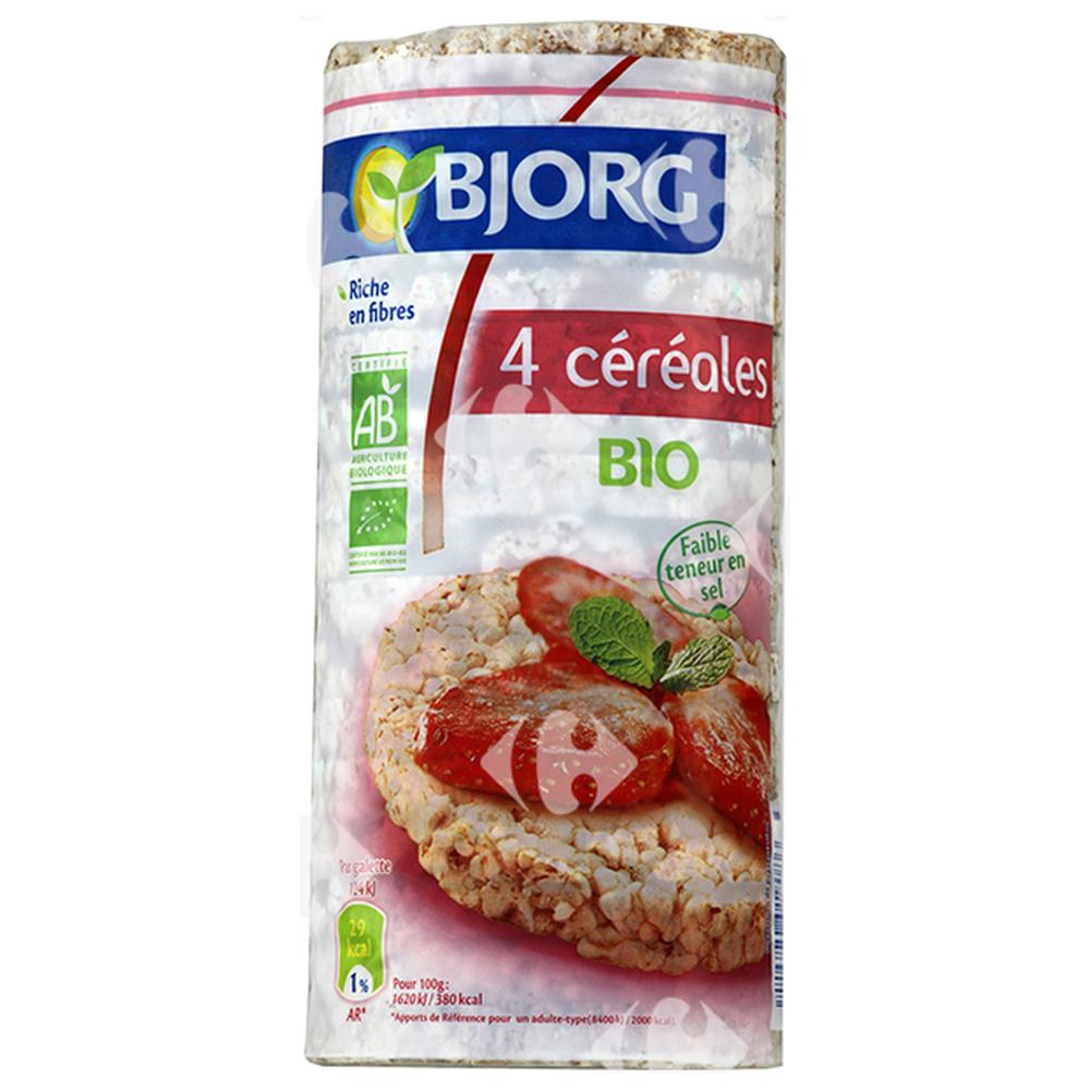 Galettes Bio 4 Céréales Bjorg 130g.