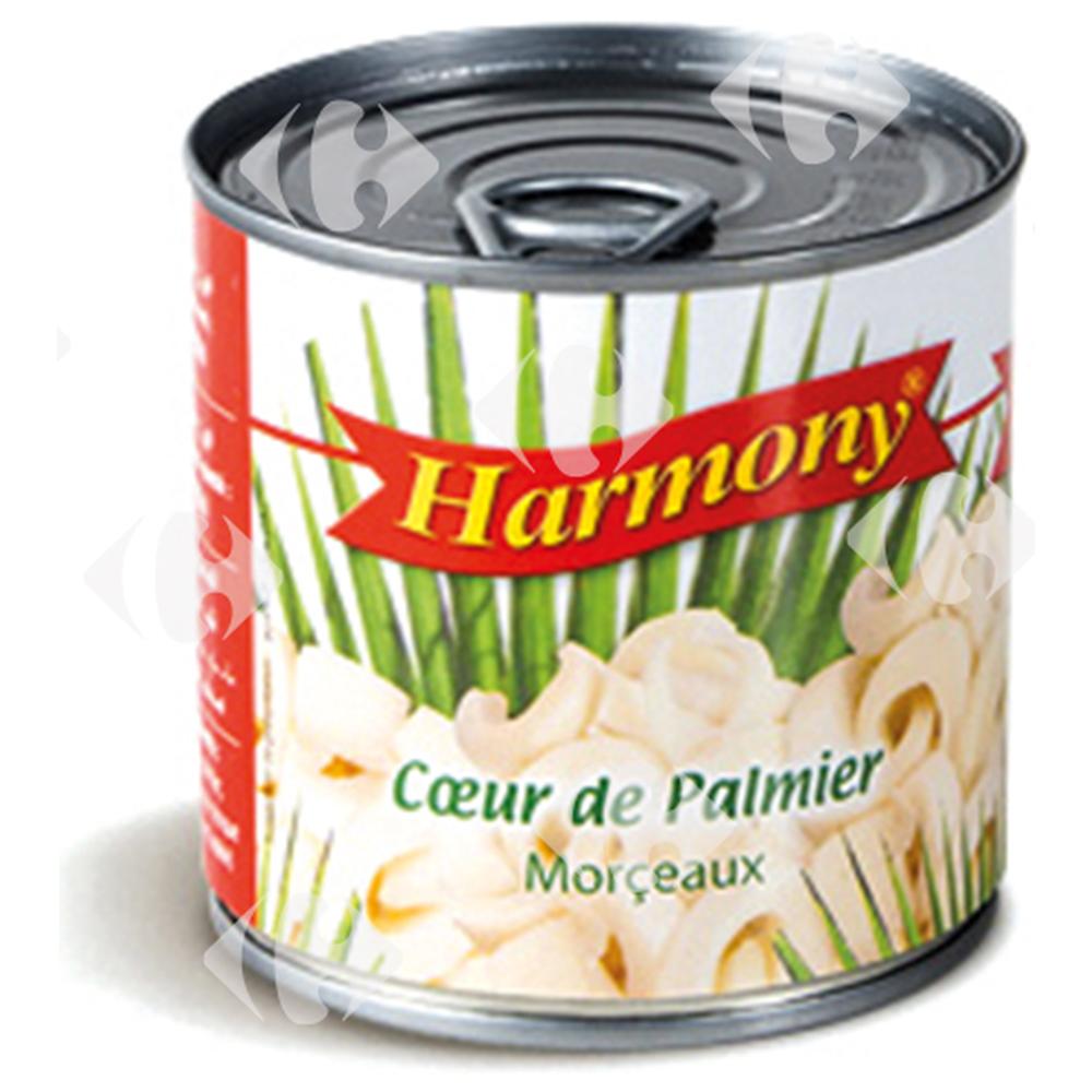 Conserve de Cœurs de Palmiers Coupés Harmony 250g.