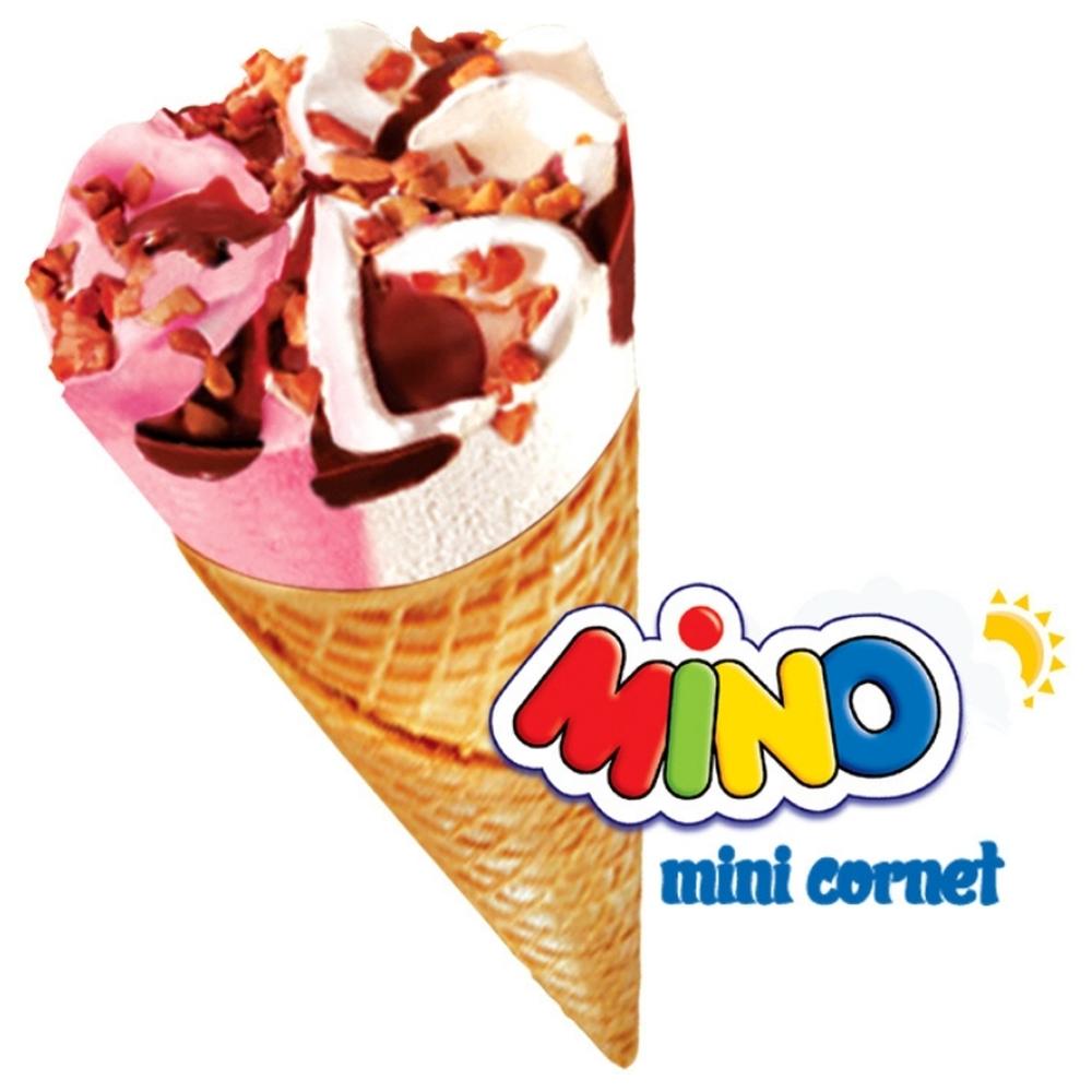 Cornet Glace Mino Vanile Fraise Yasmina 70ml.