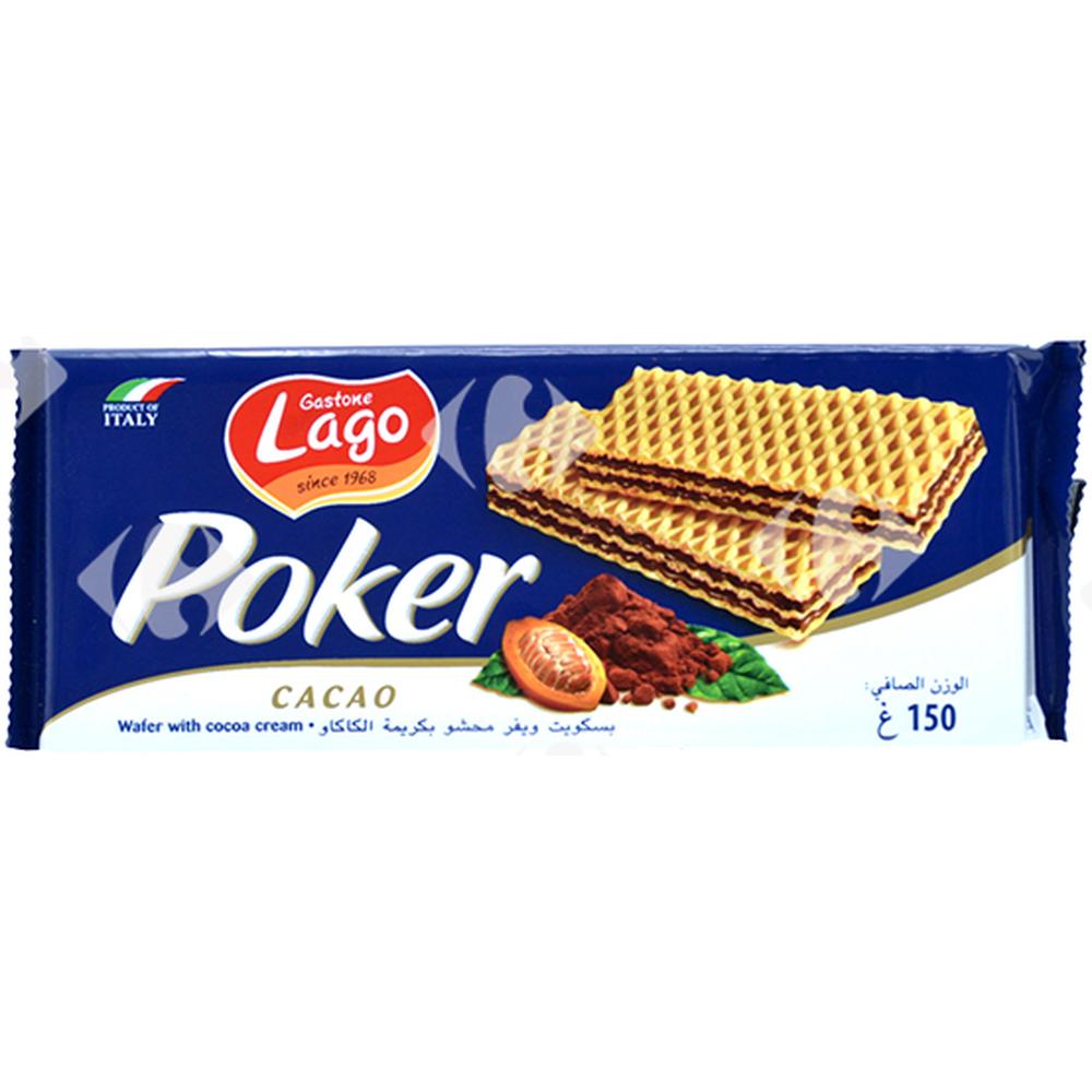 Gaufrettes Cacao Poker 150g.