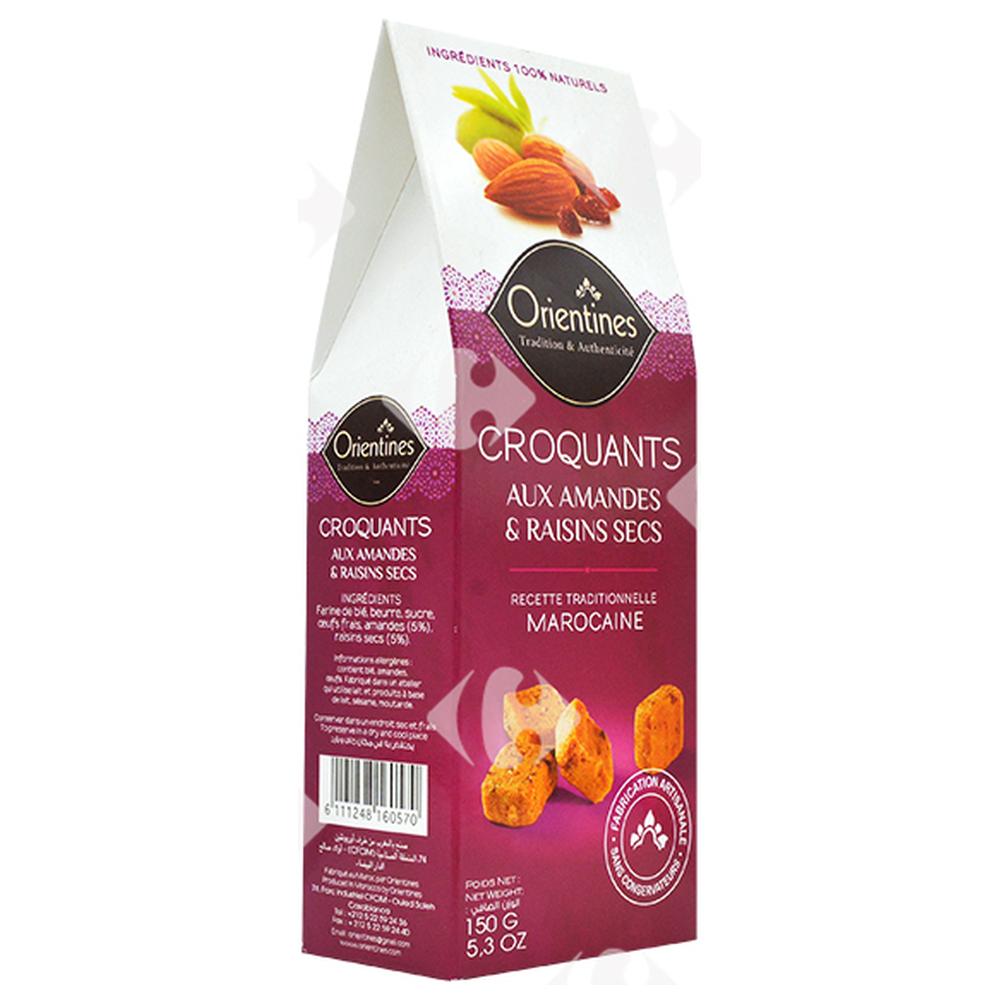 [386951] Croquants aux Amandes et Raisins Secs Orientines 150g.