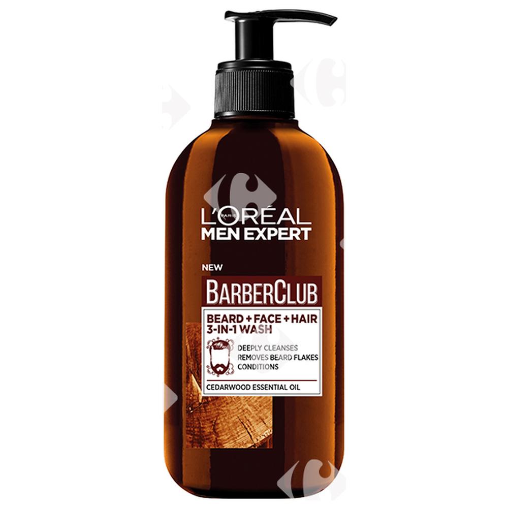 Gel Nettoyant 3en1 BarberClub L'Oréal Men Expert 200ml.