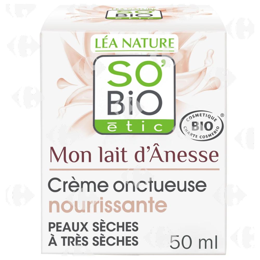 [682838] Crème Nourrissante Texture Onctueuse mon Lait d'Ânesse Bio So'Bio 50ml