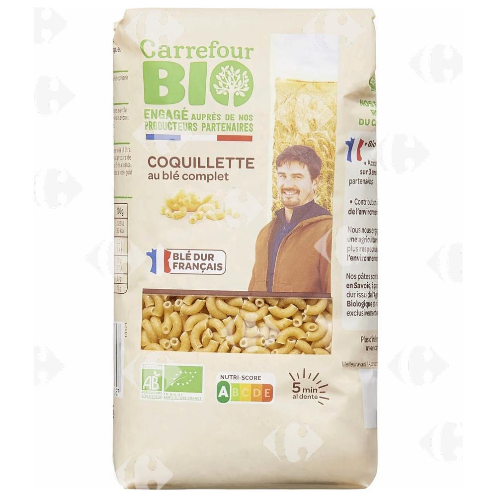 Coquillette Bio au Blé Complet Carrefour Bio 400g