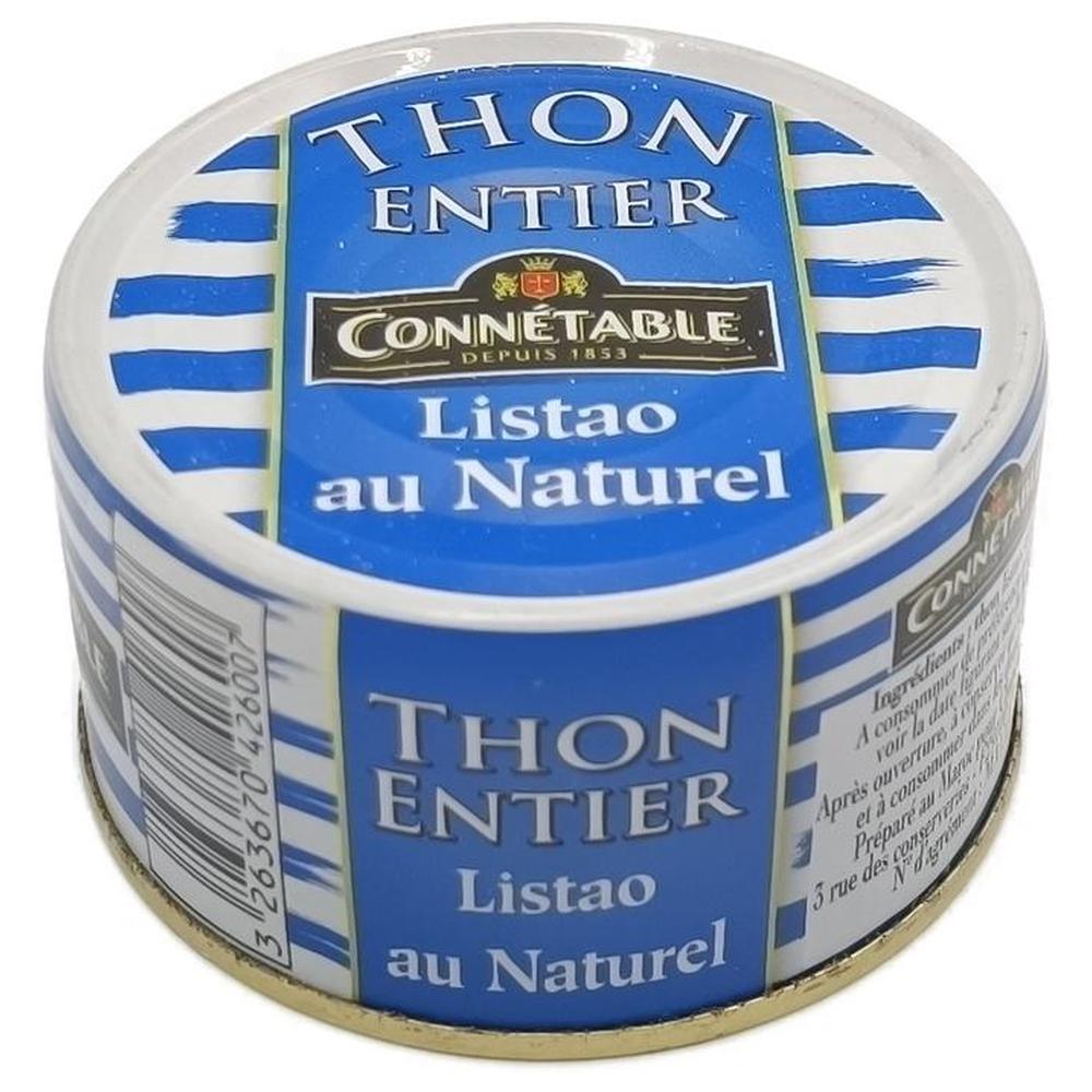 Thon Naturel Entier Listao Connétable 132g.