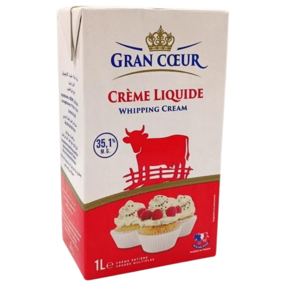 Crème UHT 35% Matière Grasse Grand Coeur 1L.