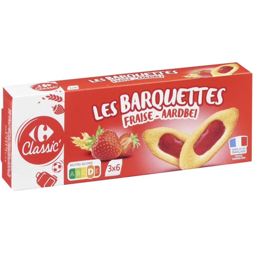 [704420] Biscuits Barquette Fraise Carrefour Classic 120g