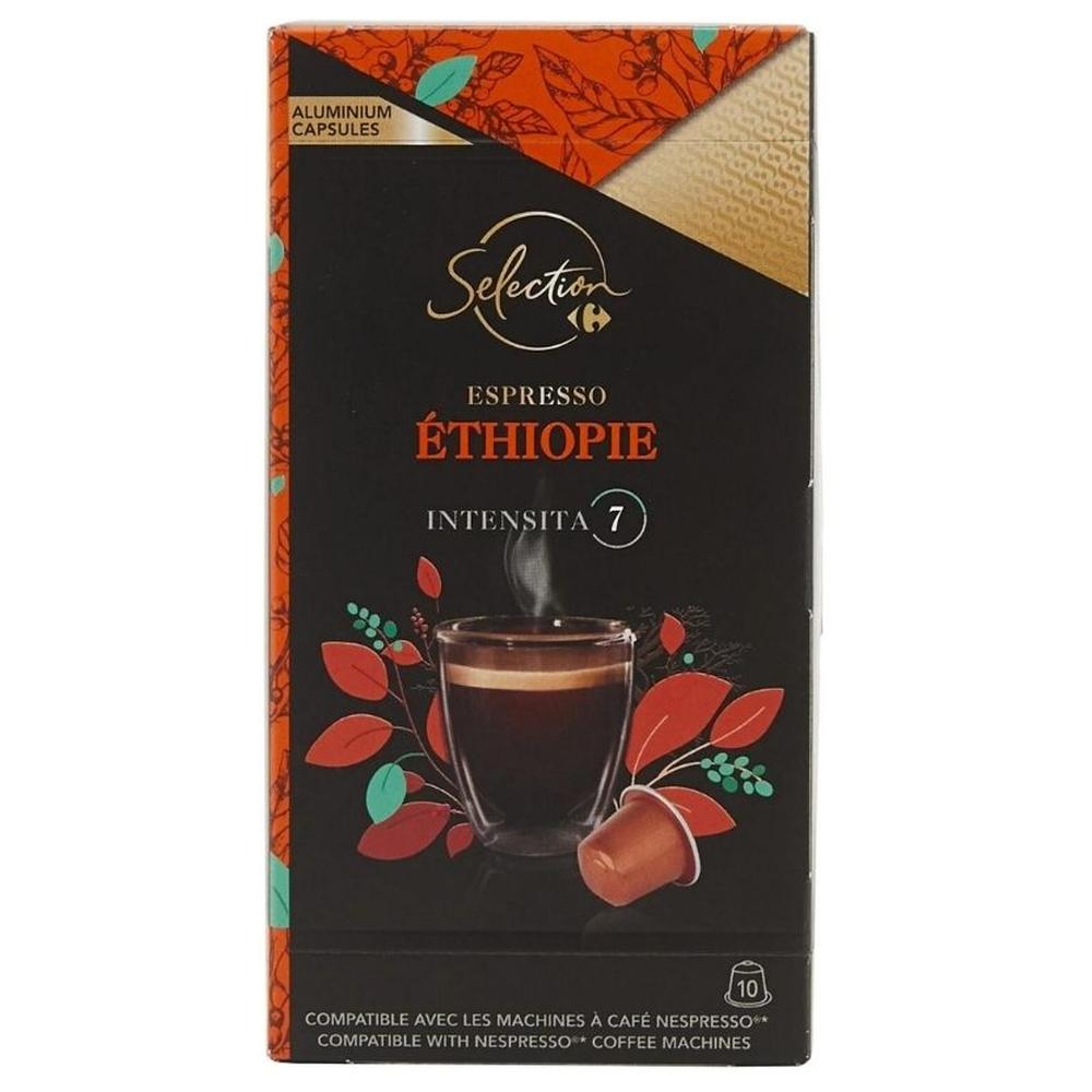 Café Capsules Expresso Éthiopie Carrefour Selection 10 Capsules