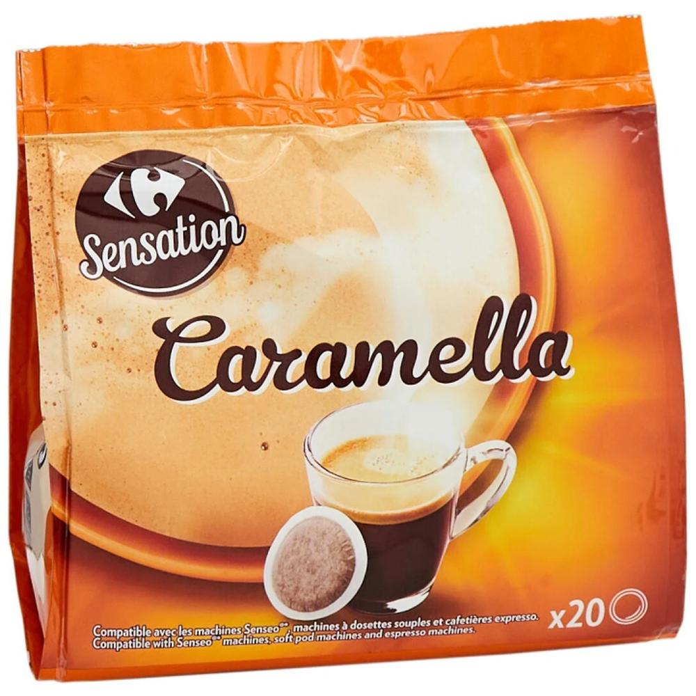 [704624] Café en Dosettes Saveur Caramel Carrefour 20 unités