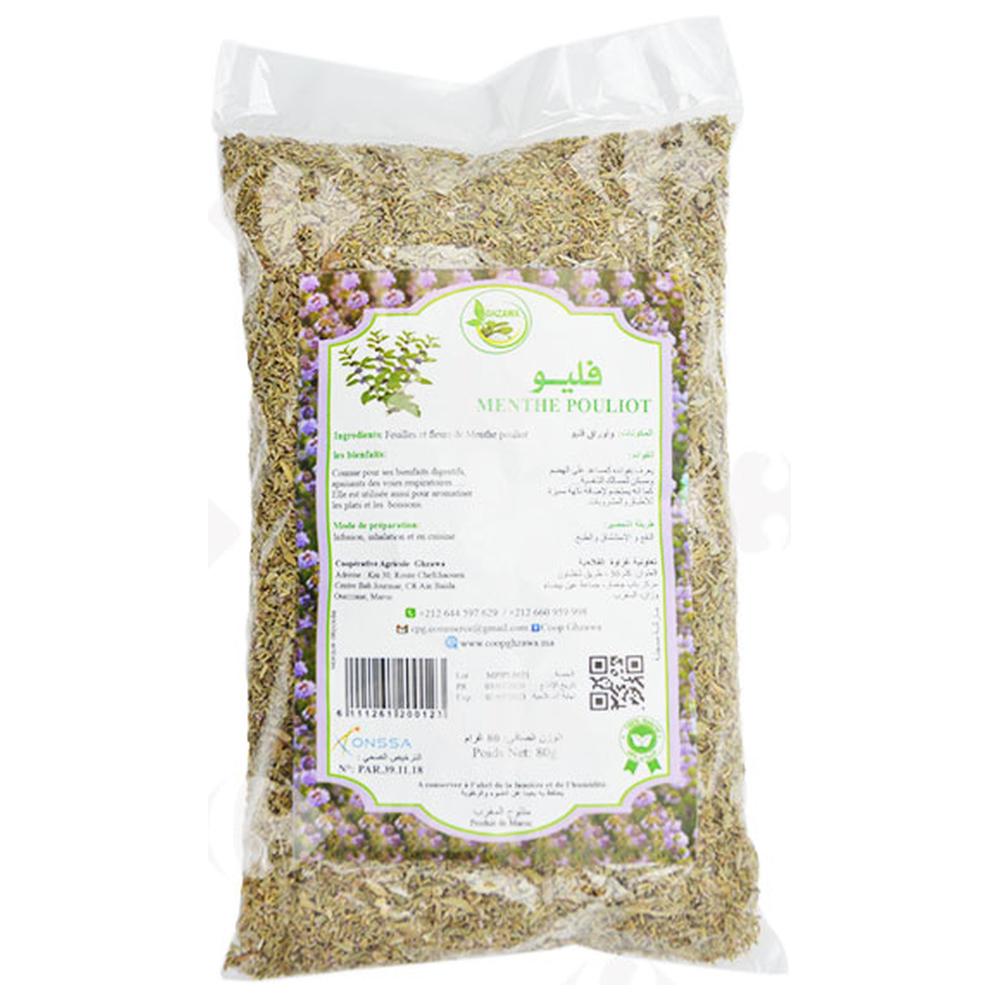 Plantes Séchées Menthe Pouliot Ghzaoua 80g