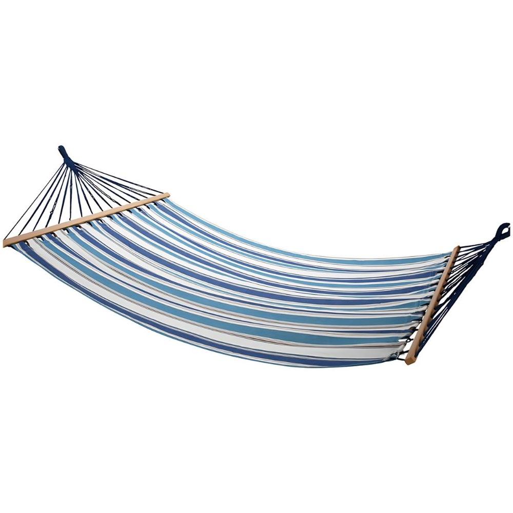 Hamac Rayure en Tissu Raye Bleu/ Blanc 200x150cm