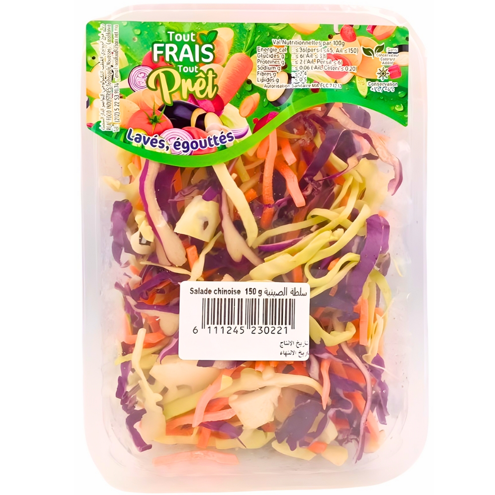 [365097] Salade Chinoise Lavés et Égouttés 150g.