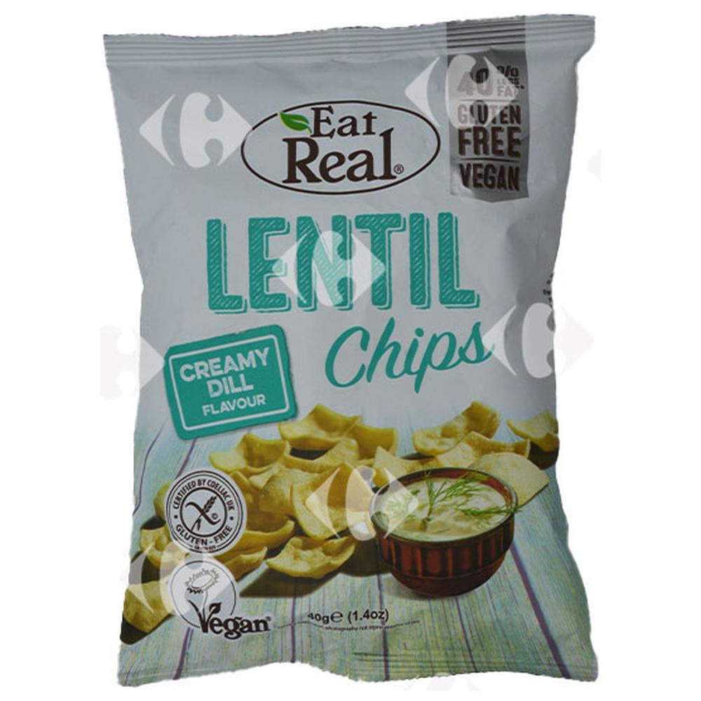 Chips Lentilles Crème Aneth Sans Gluten Eat Real 40g