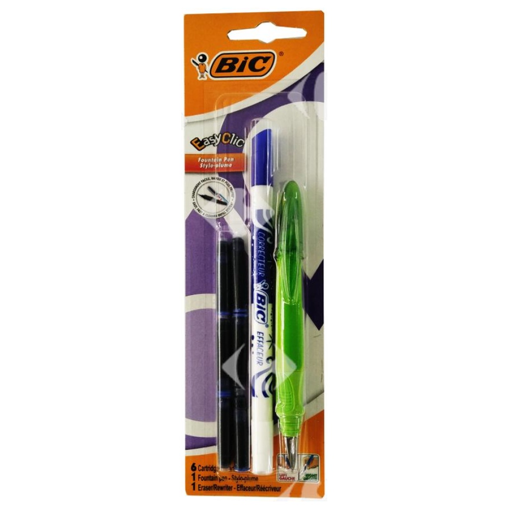 [703257] Stylo à Plume Rechargeable Bic + 6 Cartouches + 1 Effaceur