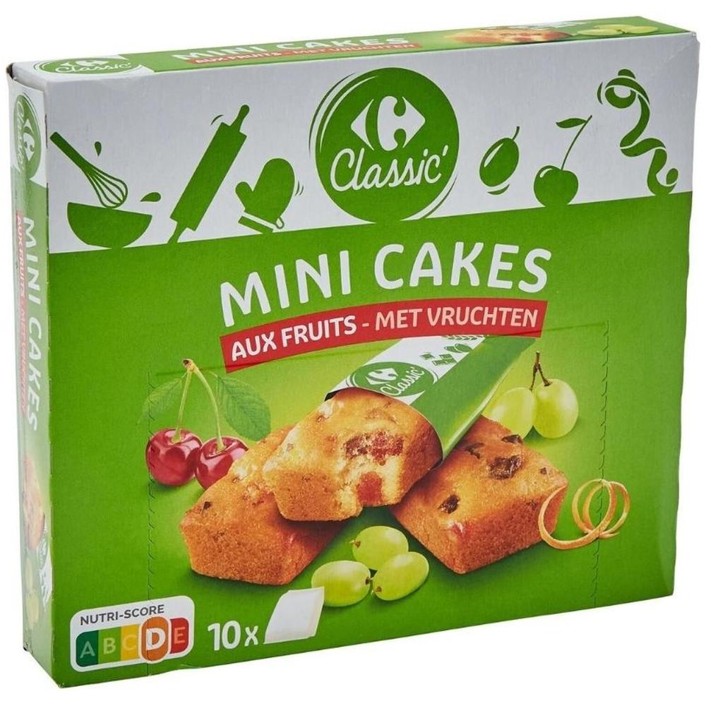 Gâteaux Mini Cakes Fruits Carrefour Classic 10x30g