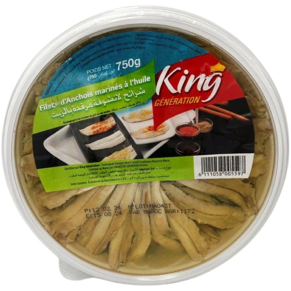 [32341] Filets d'Anchois Marinés à l'Huile King Génération 750g