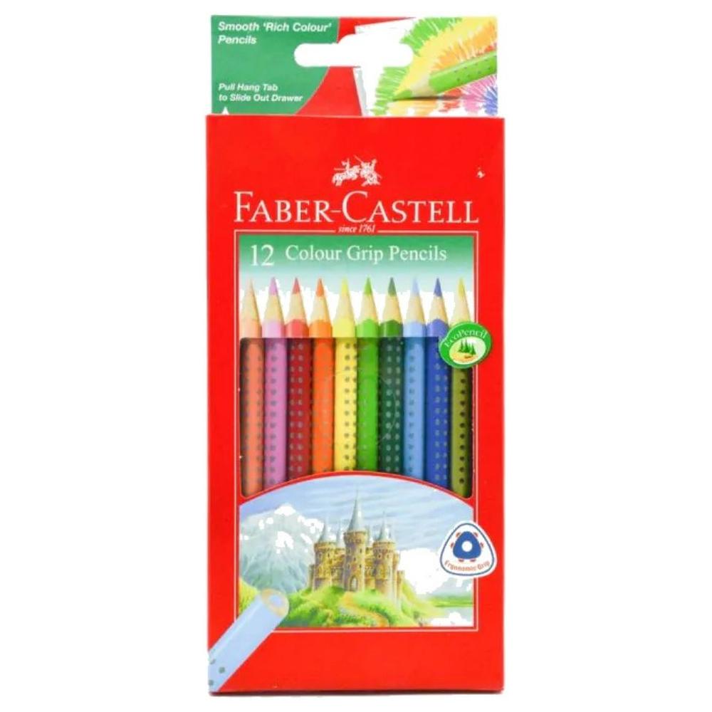 Crayons de Couleur Grip Long 12 unités