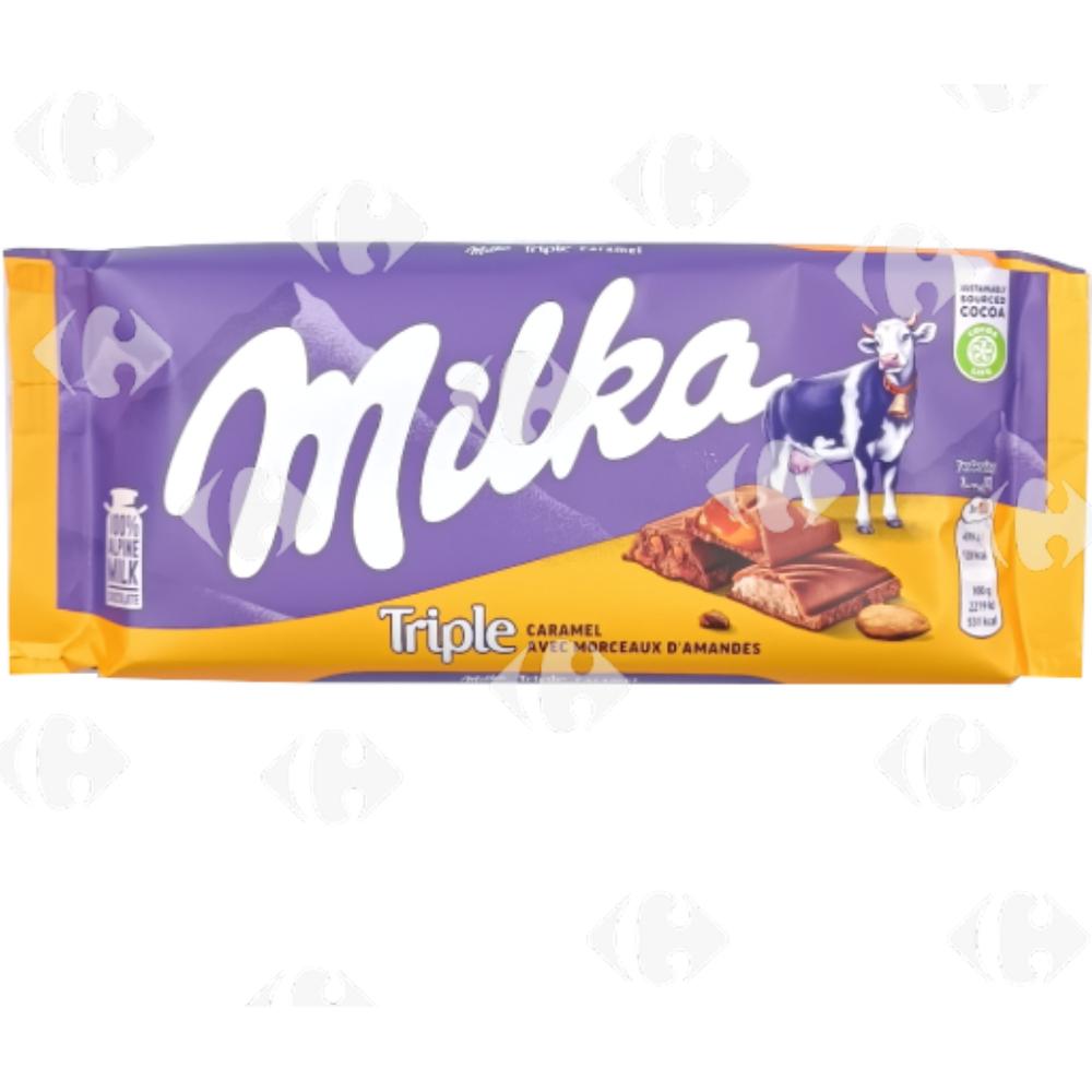 [686448] Tablette de Chocolat Triple Caramel Milka 90g.