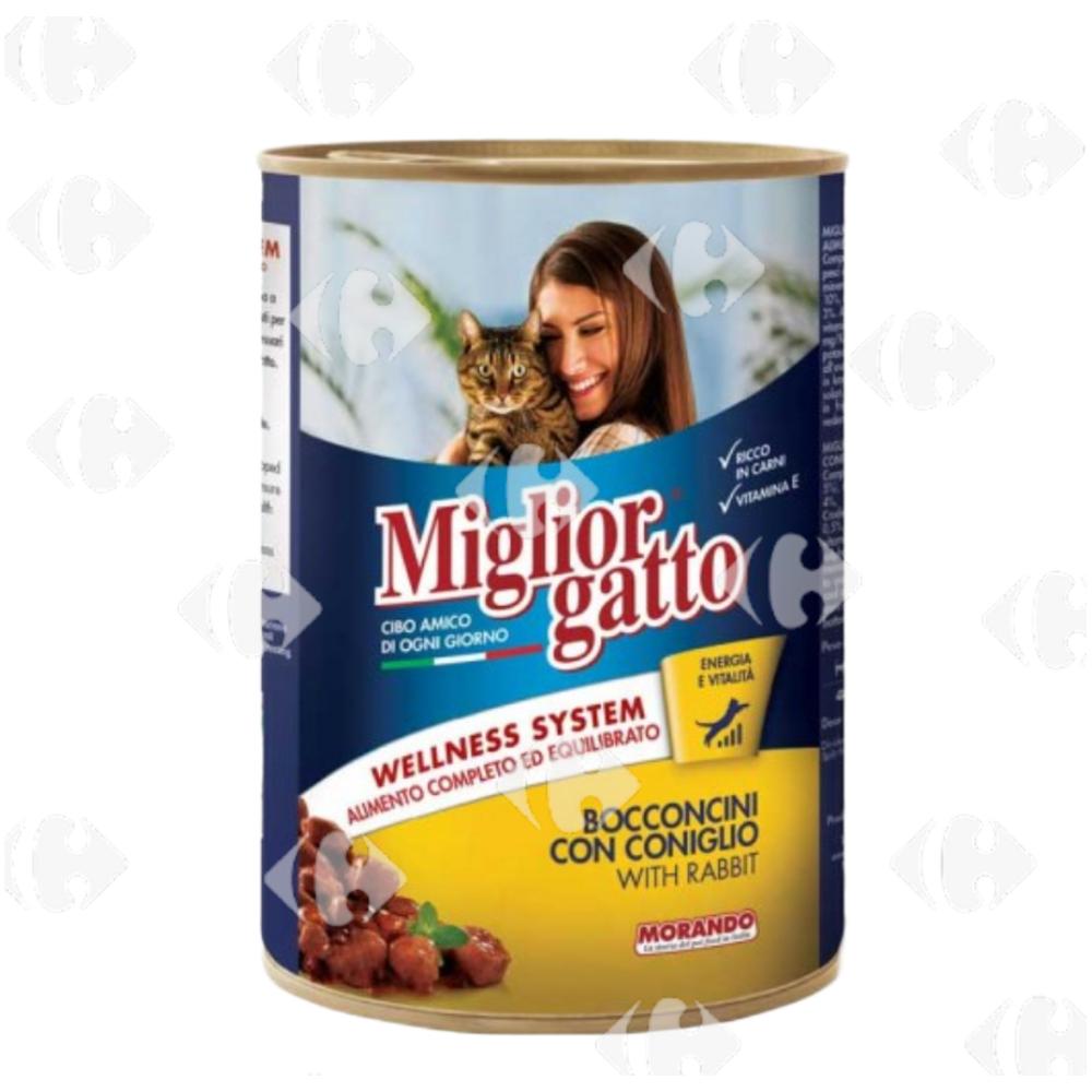 Bouchées de Lapin pour Chats Miglior Gatto 405g