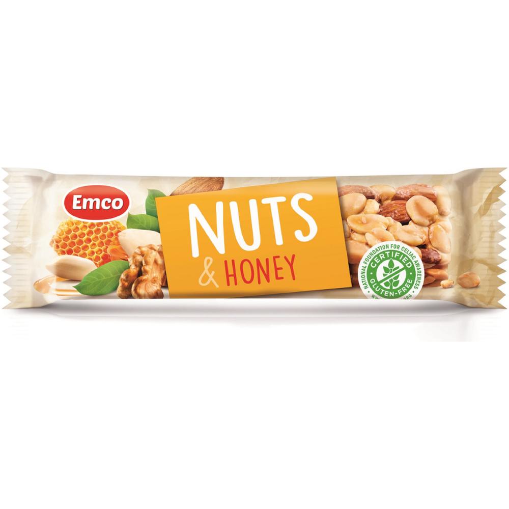 Barre Noisettes et Miel Sans Gluten Emco 35g