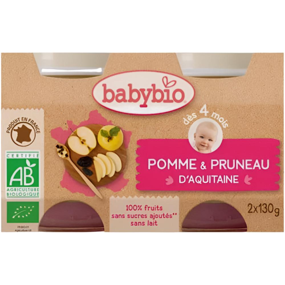 Petit Pot Pomme Pruneau Babybio 130g 2 unités