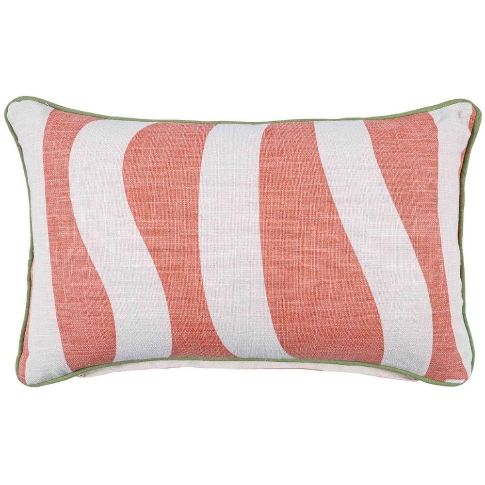[716343] Coussin Rectangulaire Vagues Corail Kasa 30x50cm 