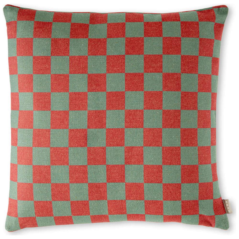 Coussin Rose/Verts Carrés 45x45cm