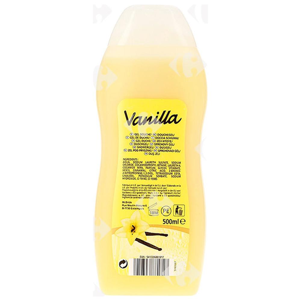 Gel Douche Vanille Carrefour Blanc 500ml