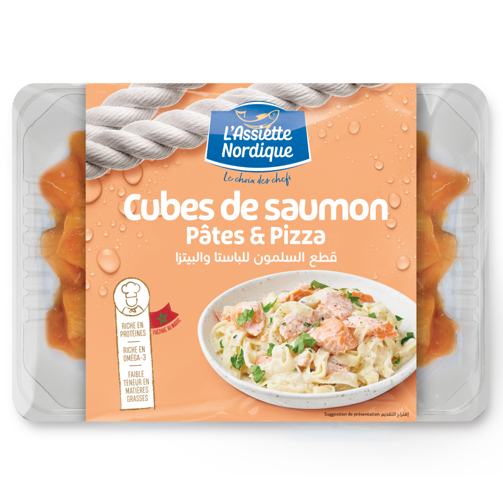 Cubes de Saumon Spécial Pâtes et Pizza L'Assiette Nordique 150g
