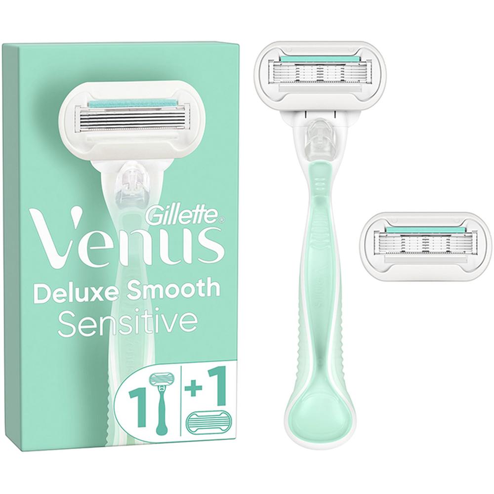 [664886] Rasoir Système Deluxe Smooth Sensitive Venus 5 lames + 1 Rasoir + 1 Recharge